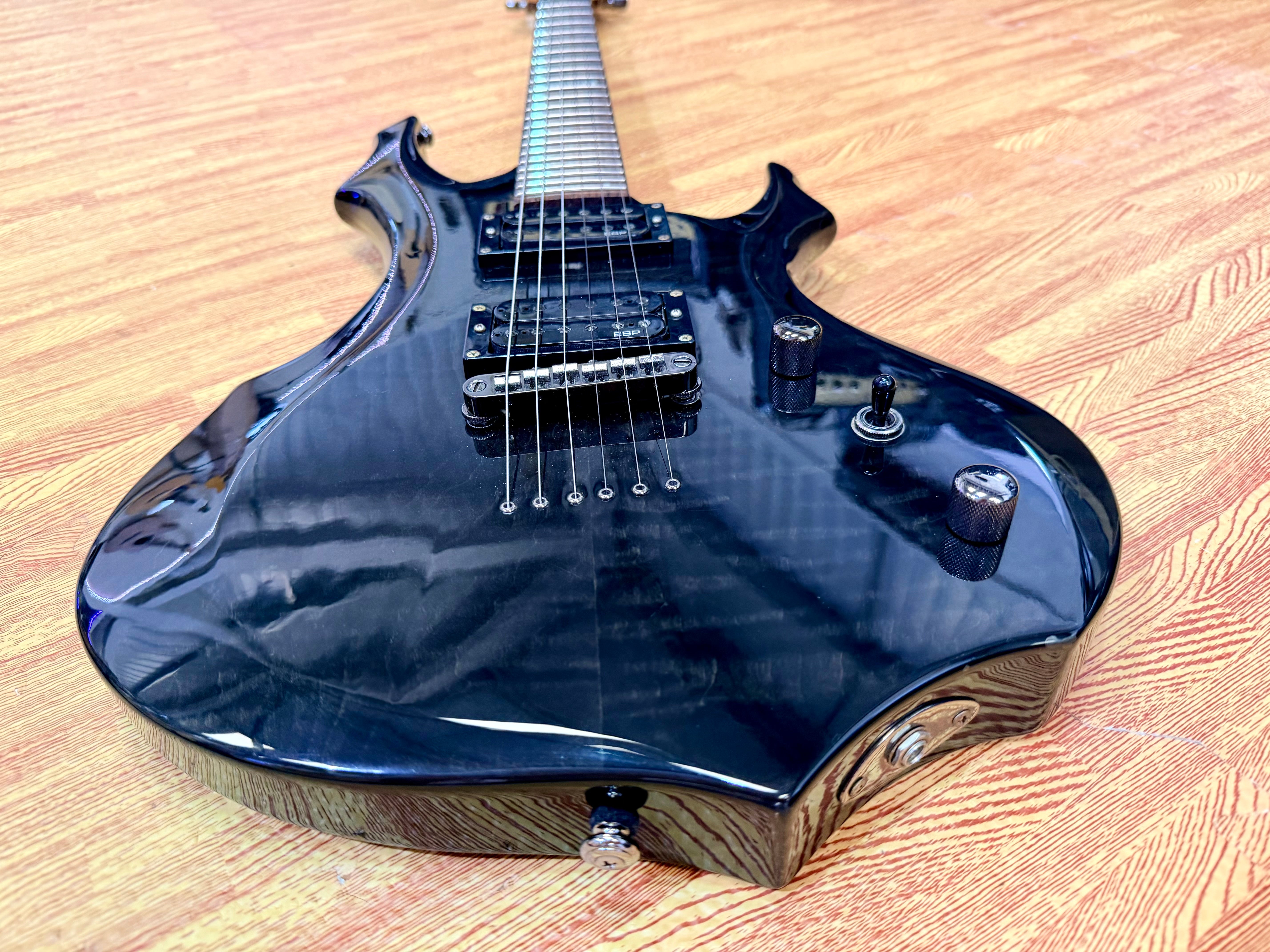 🔥2008🔥 ESP LTD F-100FM See Thru Black Electric Guitar~ Early Model 08!