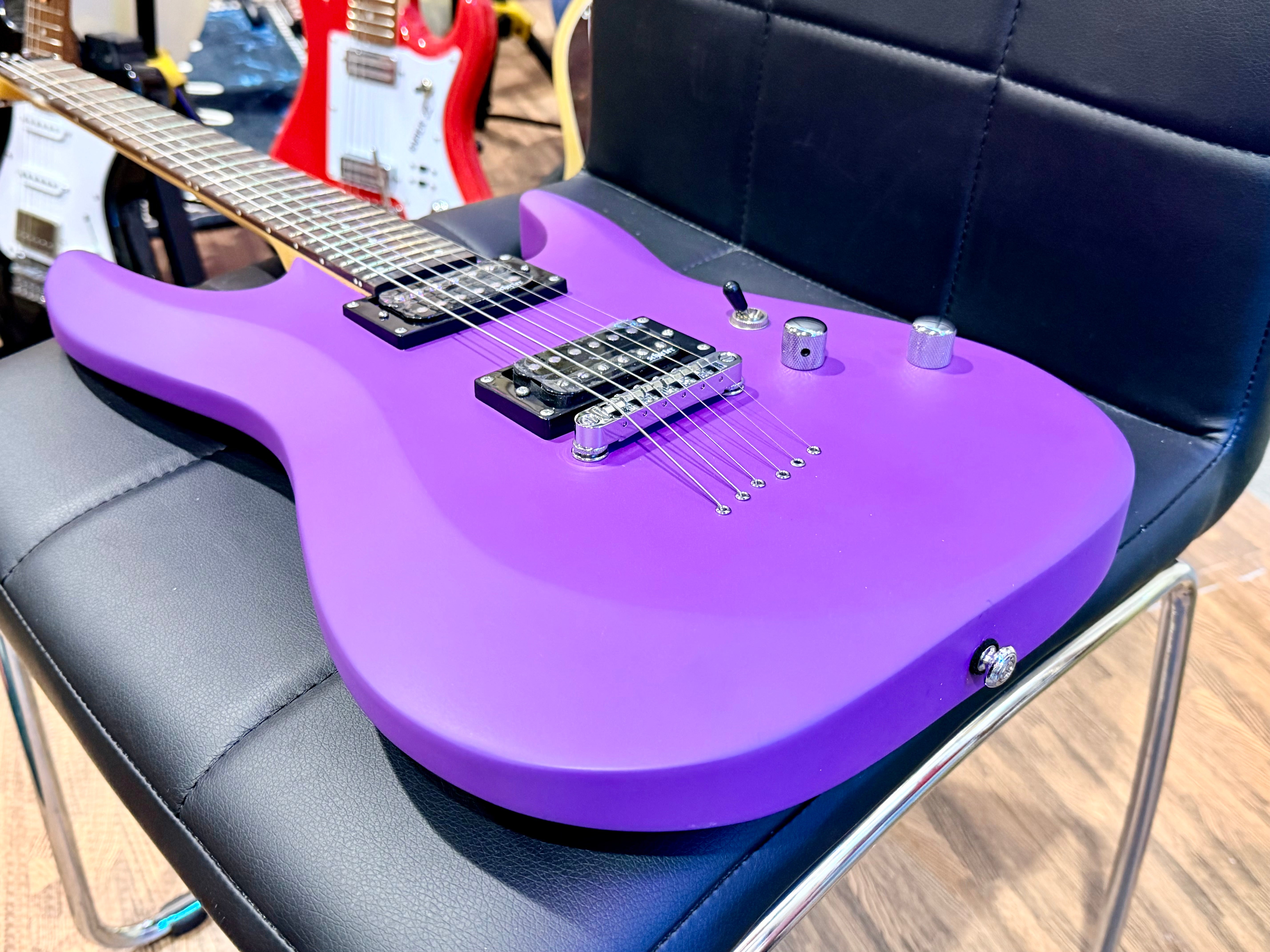 🔥NEW🔥 Schecter C-6 Deluxe~ Purple satin~ Diamond Pickups~ Electric Guitar!