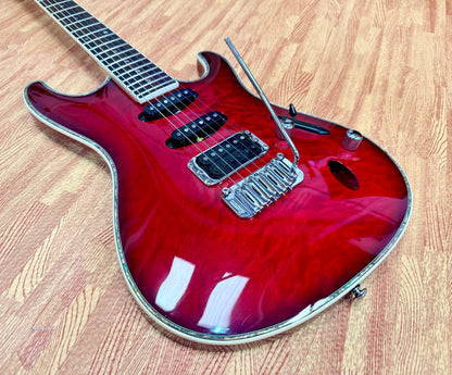 ⚡️2020⚡️ Ibanez SA360QM SA Series Electric Guitar~ Transparent Red Burst~ HSS!