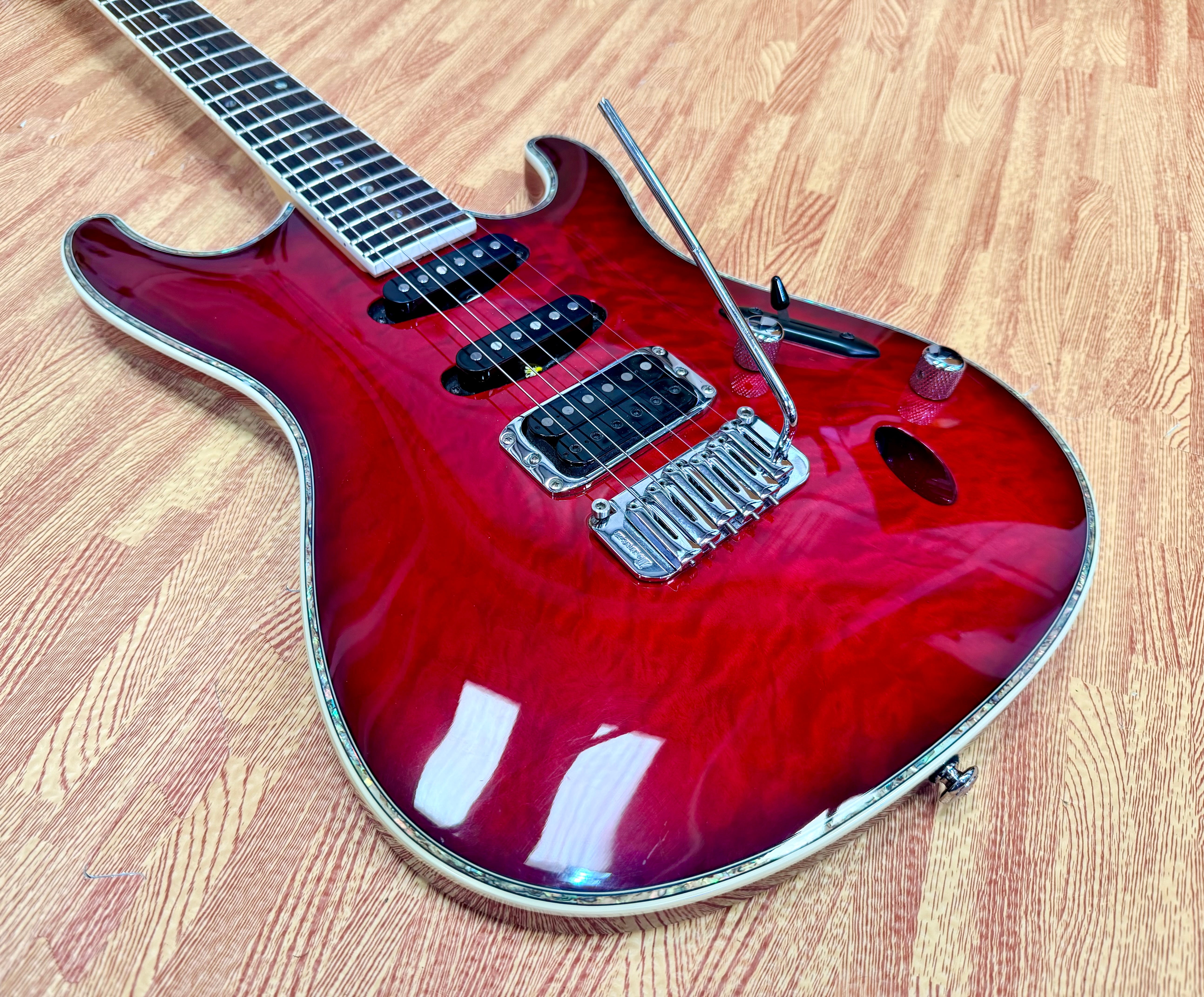 ⚡️2020⚡️ Ibanez SA360QM SA Series Electric Guitar~ Transparent Red Burst~ HSS!