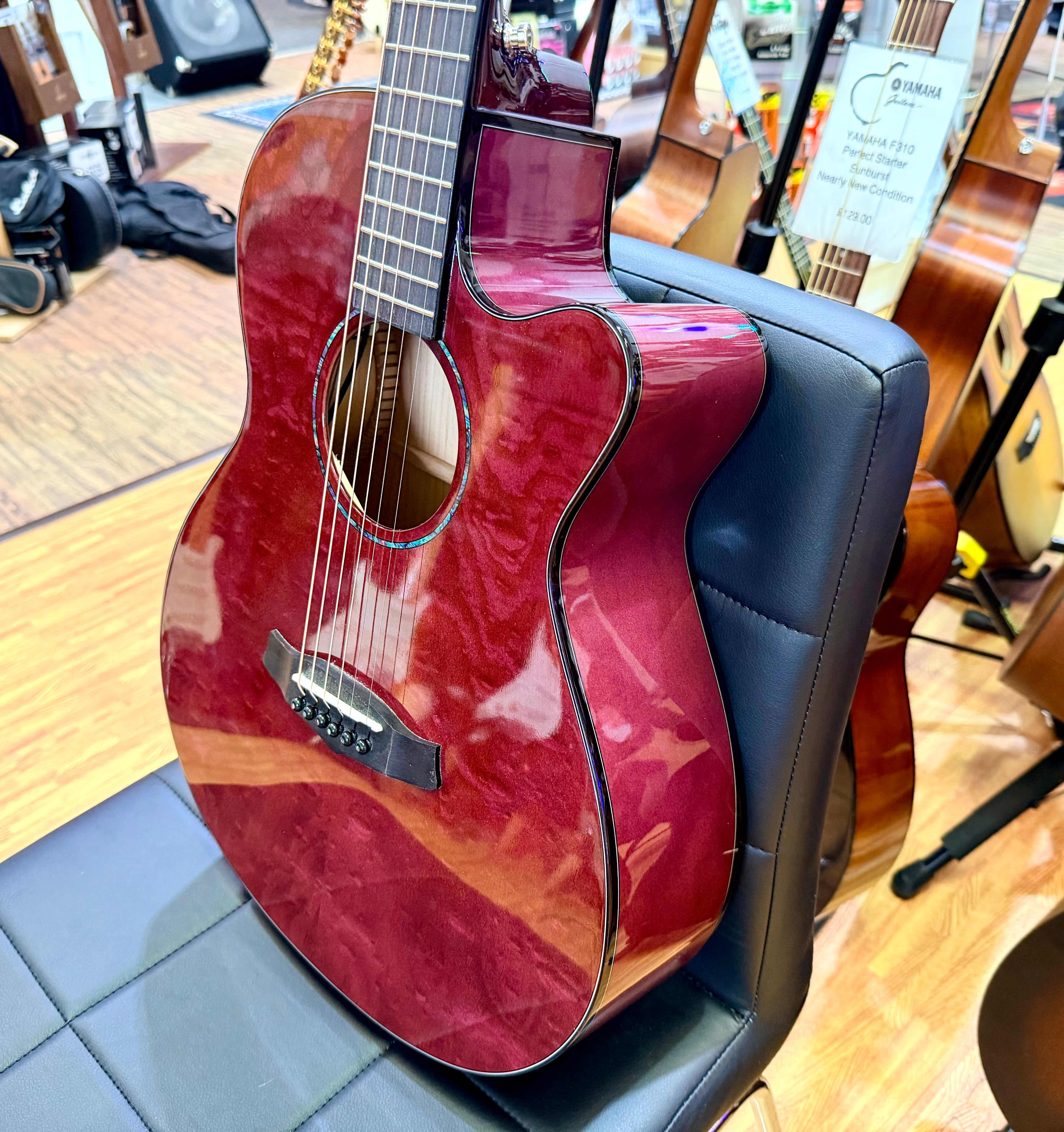 ✨2024✨ Tanglewood TA4CE Azure Super Folk Electro Acoustic~ Foxglove Purple!