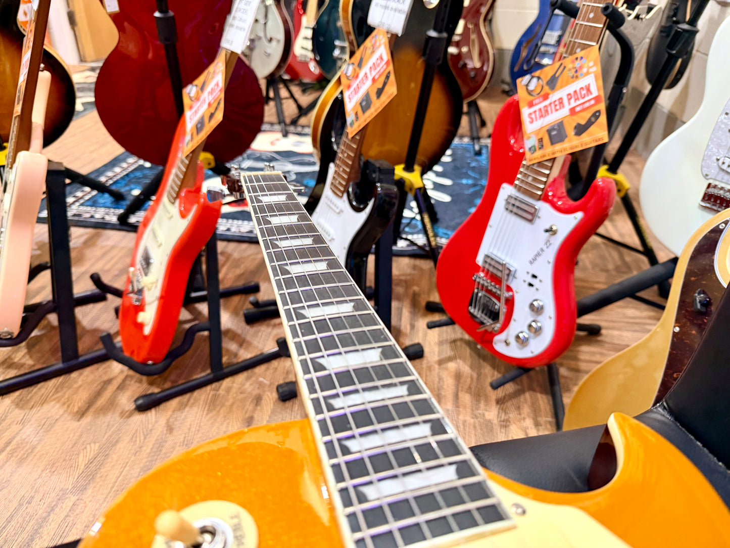 🌟MINT🌟 Harley Benton SC-450 P90 GT Classic Series~ ‘Les Paul Gold Top’ Guitar!