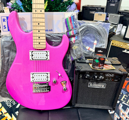 🎁 ELECTRIC GUITAR STARTER PACK 🎁 Cort G250 Spectrum~ Purple + Laney Amp, Bag, Tuner