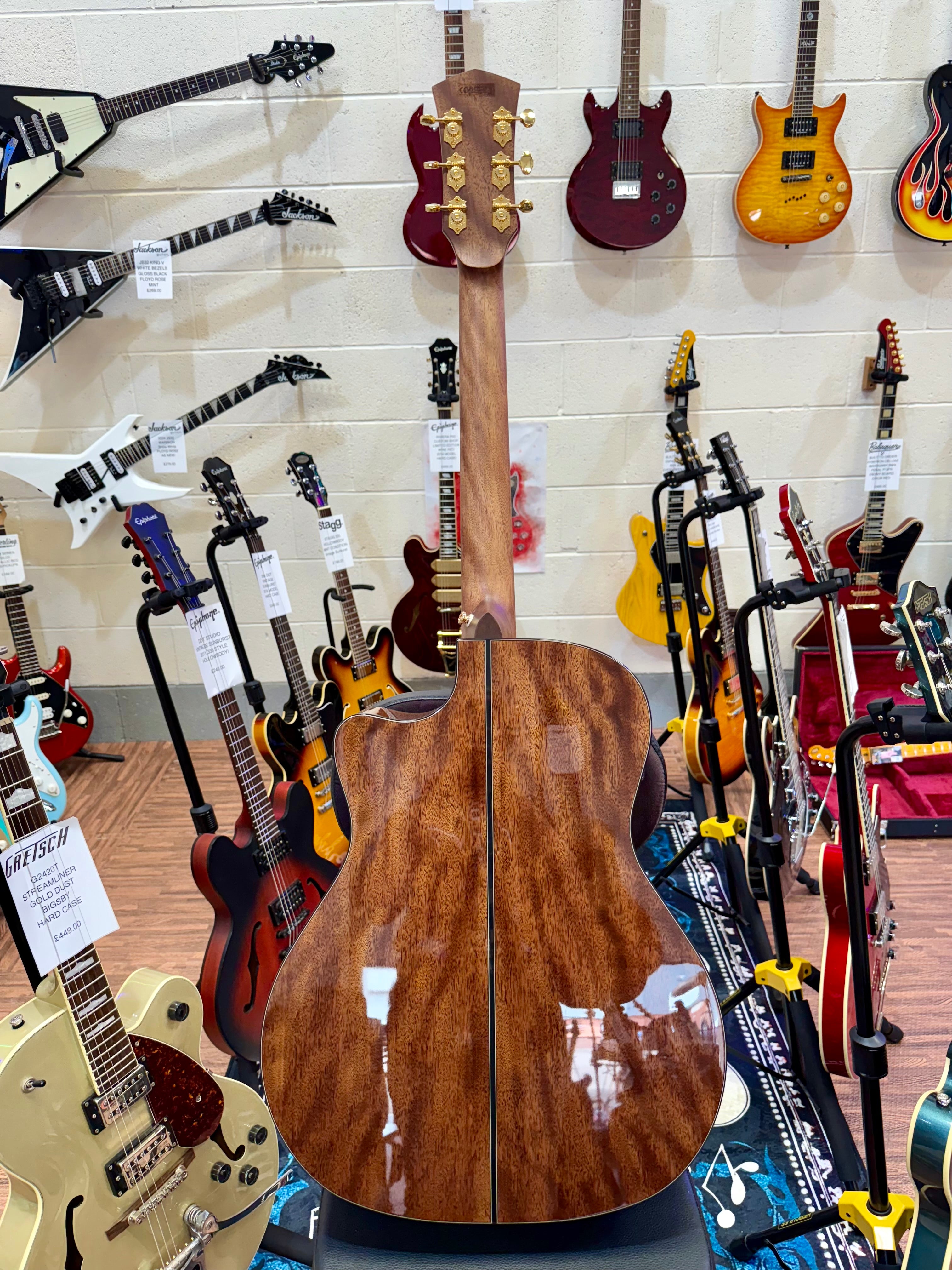 🌟NEW 2025 🌟 Cort Gold A6 Nat Electro Acoustic~ Natural~ Ebony Board~ Gig Bag!