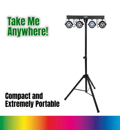 NEW KAM Par Can Party Bar Portable All-in-one Lighting System~ DJ Disco Lights!