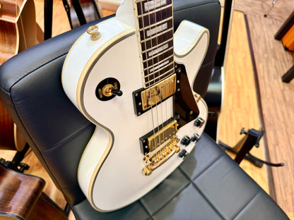 ⚡️7lb⚡️Epiphone Limited Edition Les Paul Custom Lite~ Alpine White & Gold~ 2019!