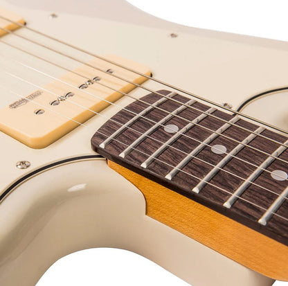 🎸NEW Vintage V65 ReIssued Series Hard Tail Electric Guitar ~ Soapbar~ Blonde 🎸