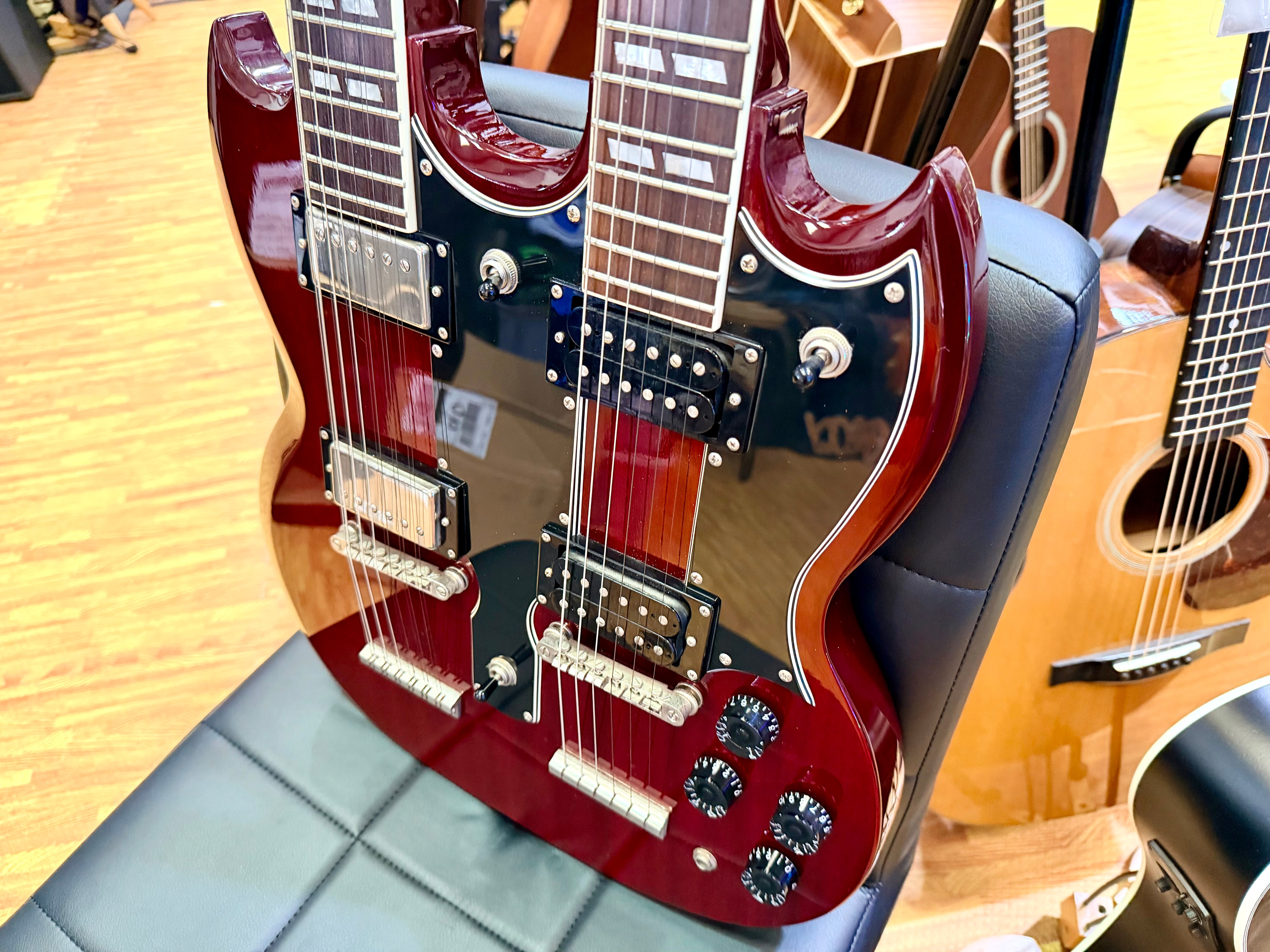 ⚡️RARE⚡️ Epiphone G-1275 Double Neck Cherry~ 2014 Limited Edition 6/12 String!