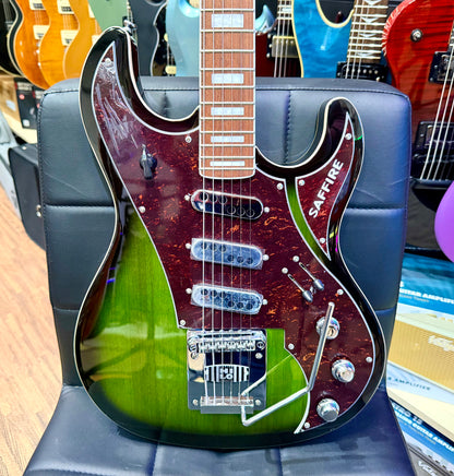🔥NEW🔥 Rapier Saffire Ultra Electric Guitar~ Greenburst~ Astro-Split Pickups!