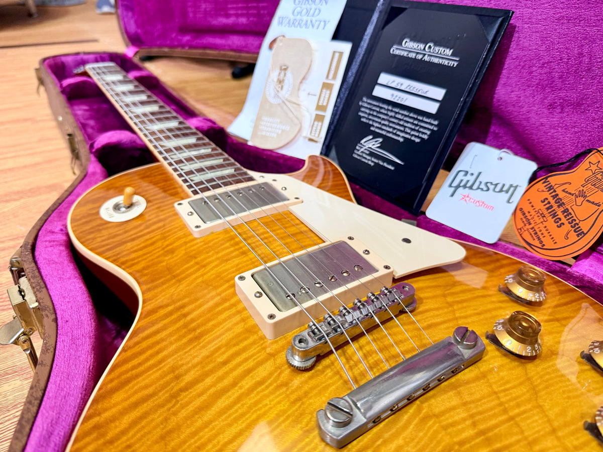 2012 Gibson Custom Shop 1959 Les Paul Standard R9 VOS~ Honey Burst~ Case & COA