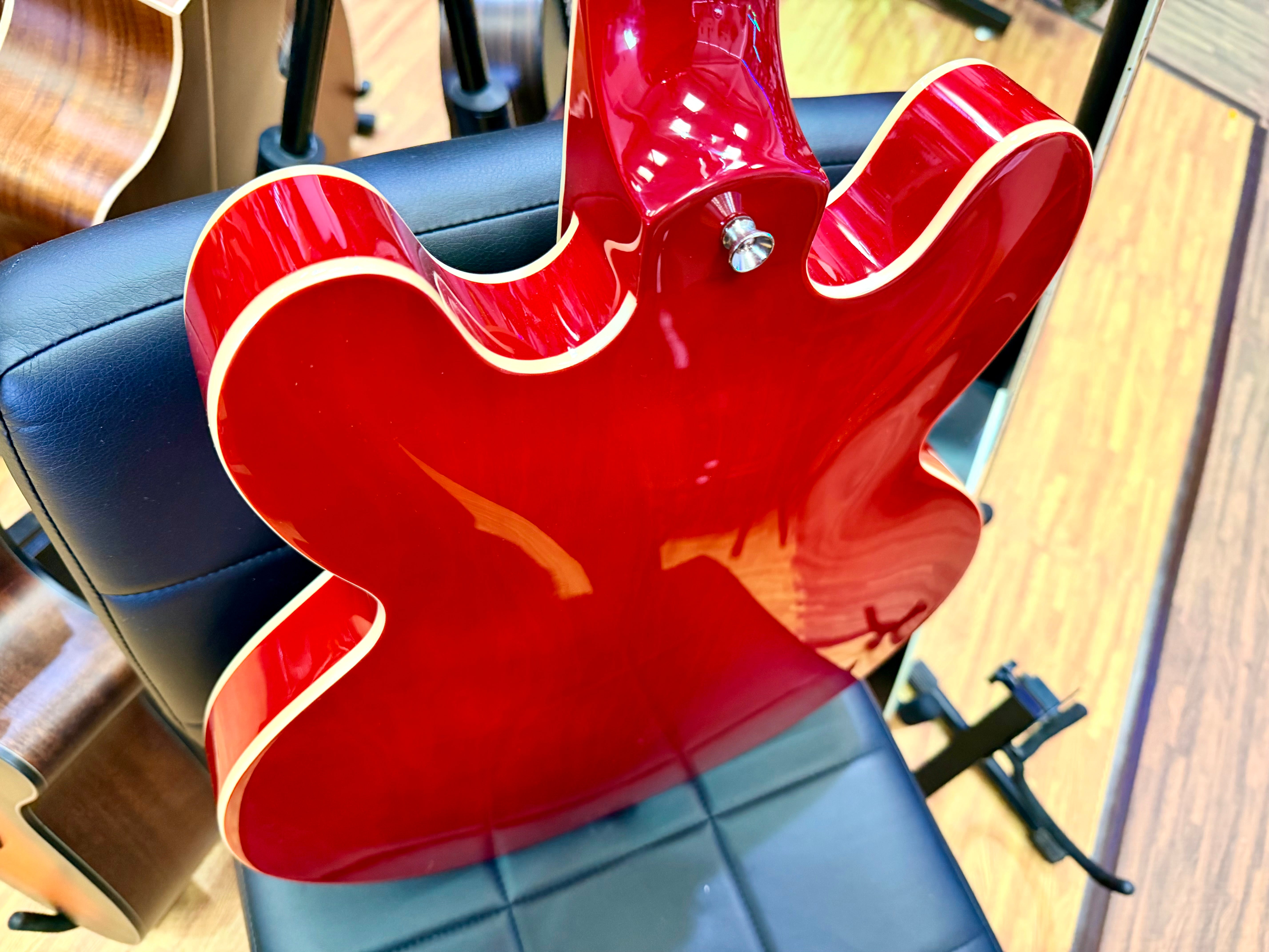 🍒LATEST 2026🍒 EKO Fusion Cherry Red Semi-Hollow Electric Guitar~ 335 Style!