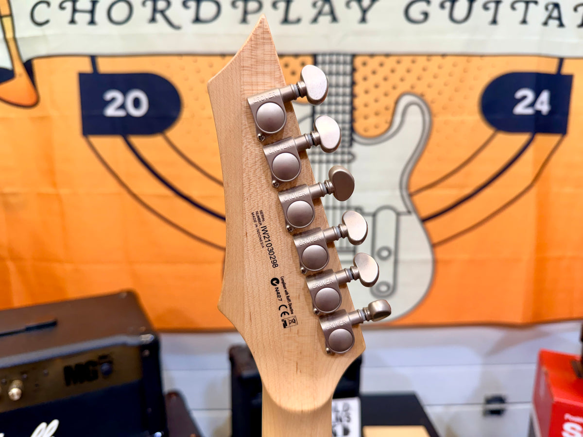 🔥2021🔥 Dean Exile Select 6 Hardtail~ Turquoise Burst Poplar Burl~ EMG Active!