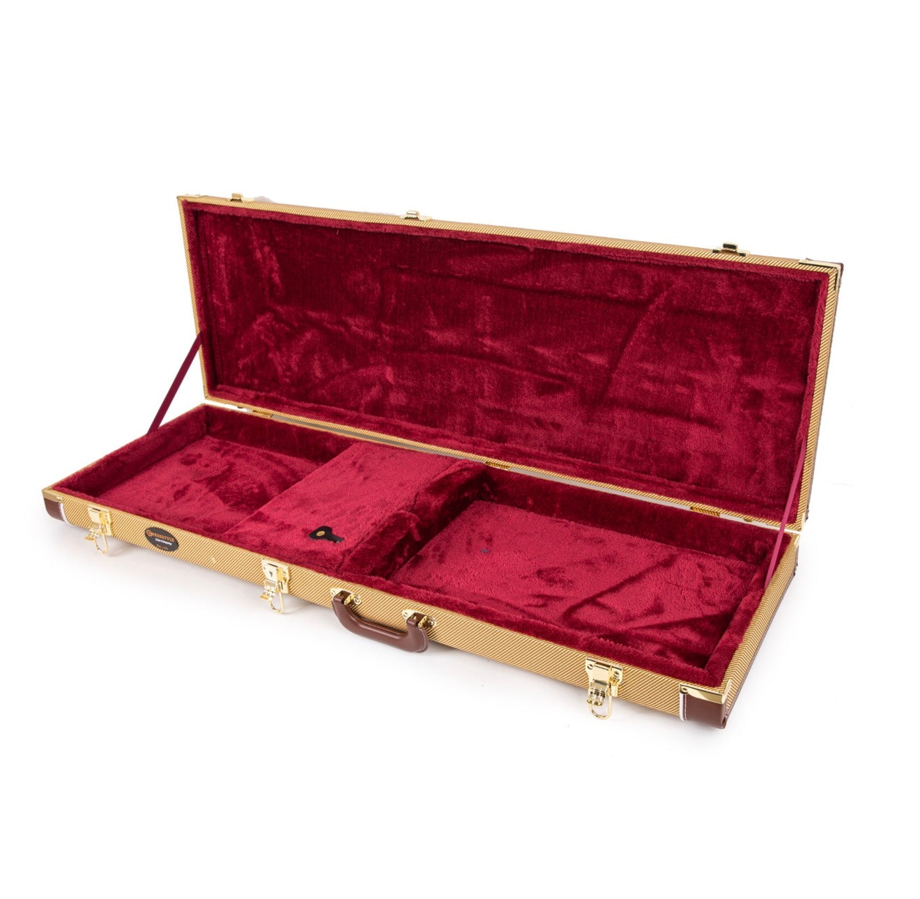 Deluxe Hard-Shell Wood Case Electric Guitars- Tweed