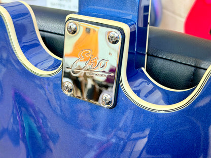 🌟NEW 2025🌟 Eko MIA IV SA~ Blues Blue~ Semi-Hollow HH~ Coil-Split~ Maple Top!