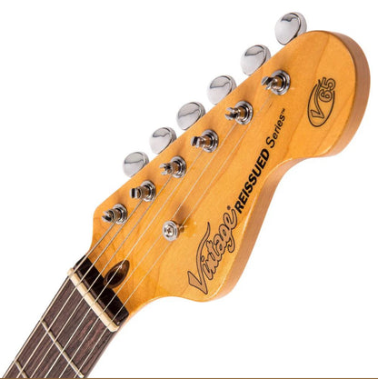 🎸NEW Vintage V65 ReIssued Series Hard Tail Electric Guitar ~ Soapbar~ Blonde 🎸