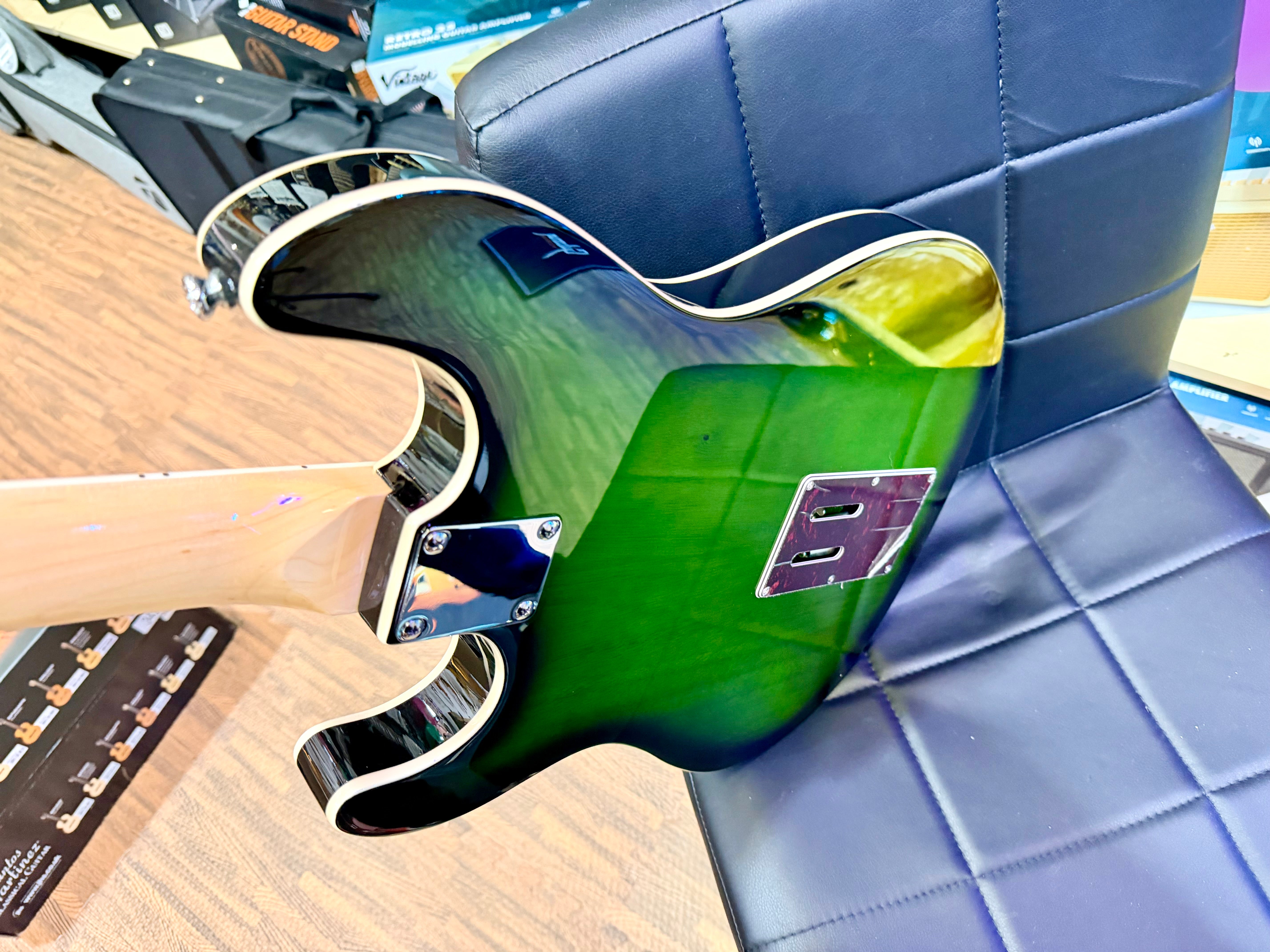 🔥NEW🔥 Rapier Saffire Ultra Electric Guitar~ Greenburst~ Astro-Split Pickups!