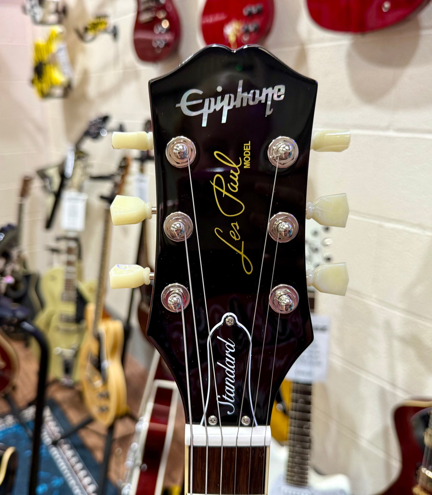 🌟MINT 2025🌟 Epiphone Les Paul Standard 50s Figured~ Washed Cherry Sunburst!