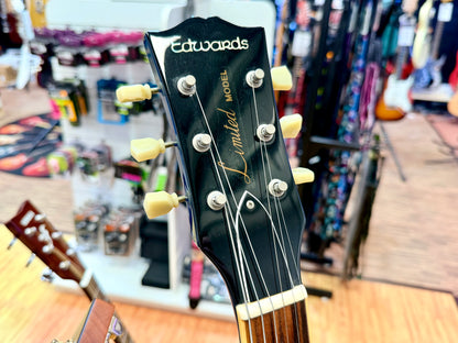 ✨2008✨ Edwards E-LP Limited Model Les Paul~ Blue Aqua Quilt~ Made in Japan 🇯🇵