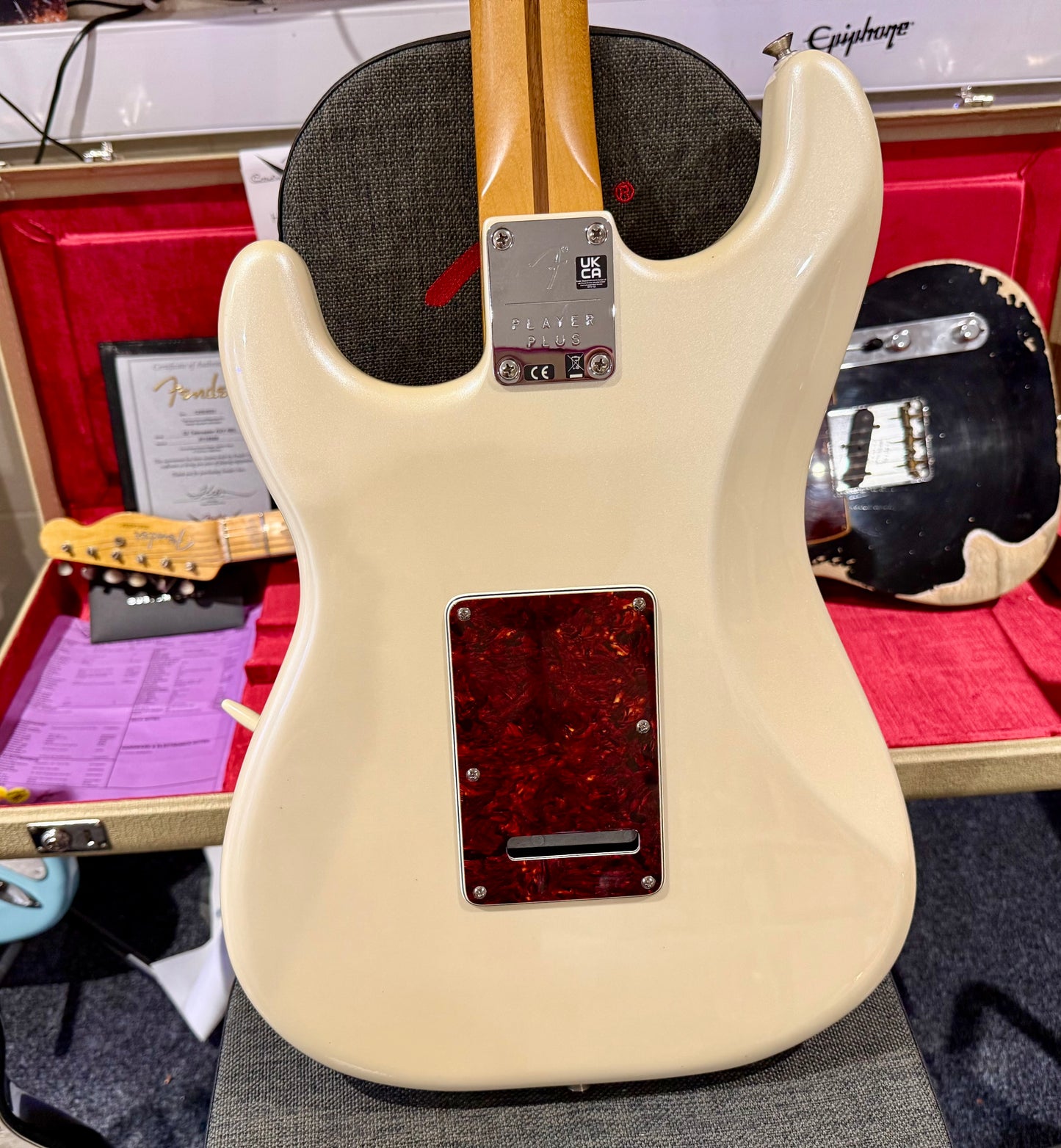 🌟2022🌟 Fender Player Plus Stratocaster~ Olympic Pearl White~ MIM~ Push/Pull!