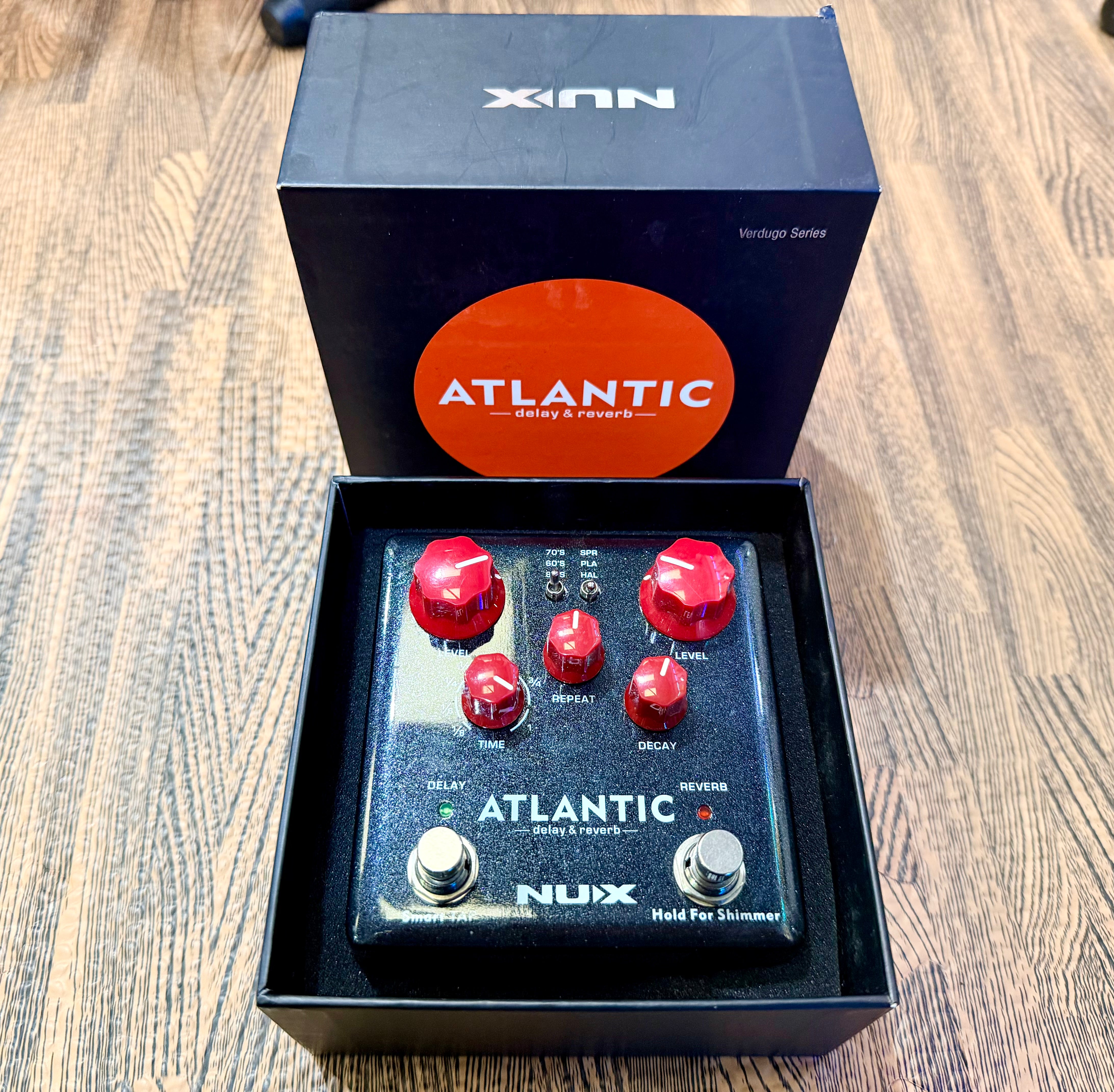 🎸 NU-X Atlantic Delay And Reverb Guitar Pedal~ NUX FX Unit~ Boxed! 🎸