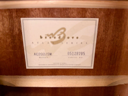 🔥EX-DEMO🔥 Breedlove Atlas AC200/SM Concert Style Acoustic Guitar~ Natural!