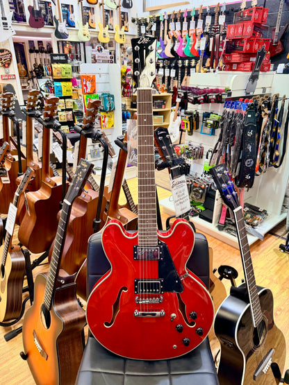 🍒LATEST 2026🍒 EKO Fusion Cherry Red Semi-Hollow Electric Guitar~ 335 Style!