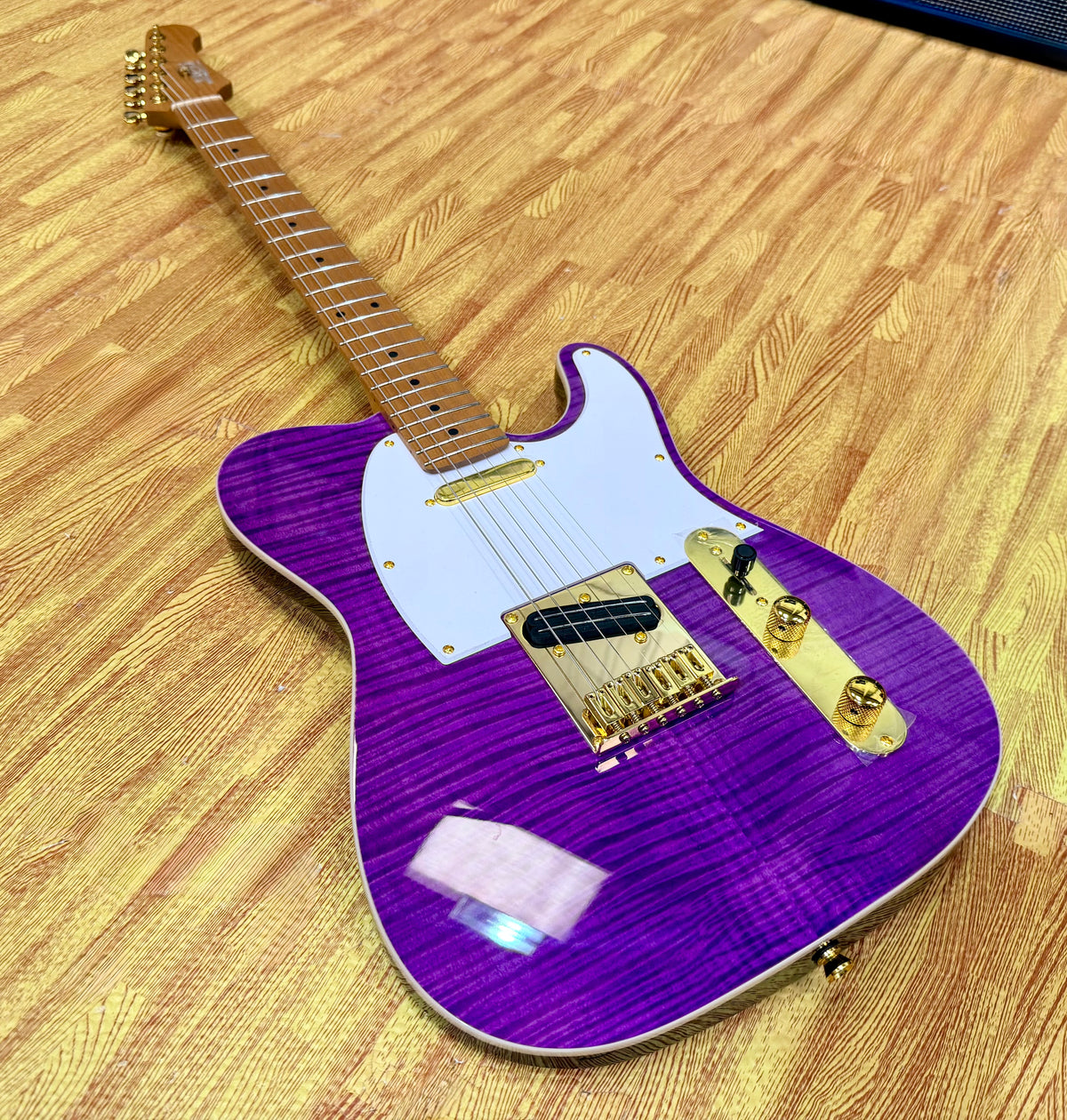 ⚡️2026⚡️ JET Guitars JT-600 Roasted Maple~ Flamed Maple Purple & Gold~NEW LAUNCH