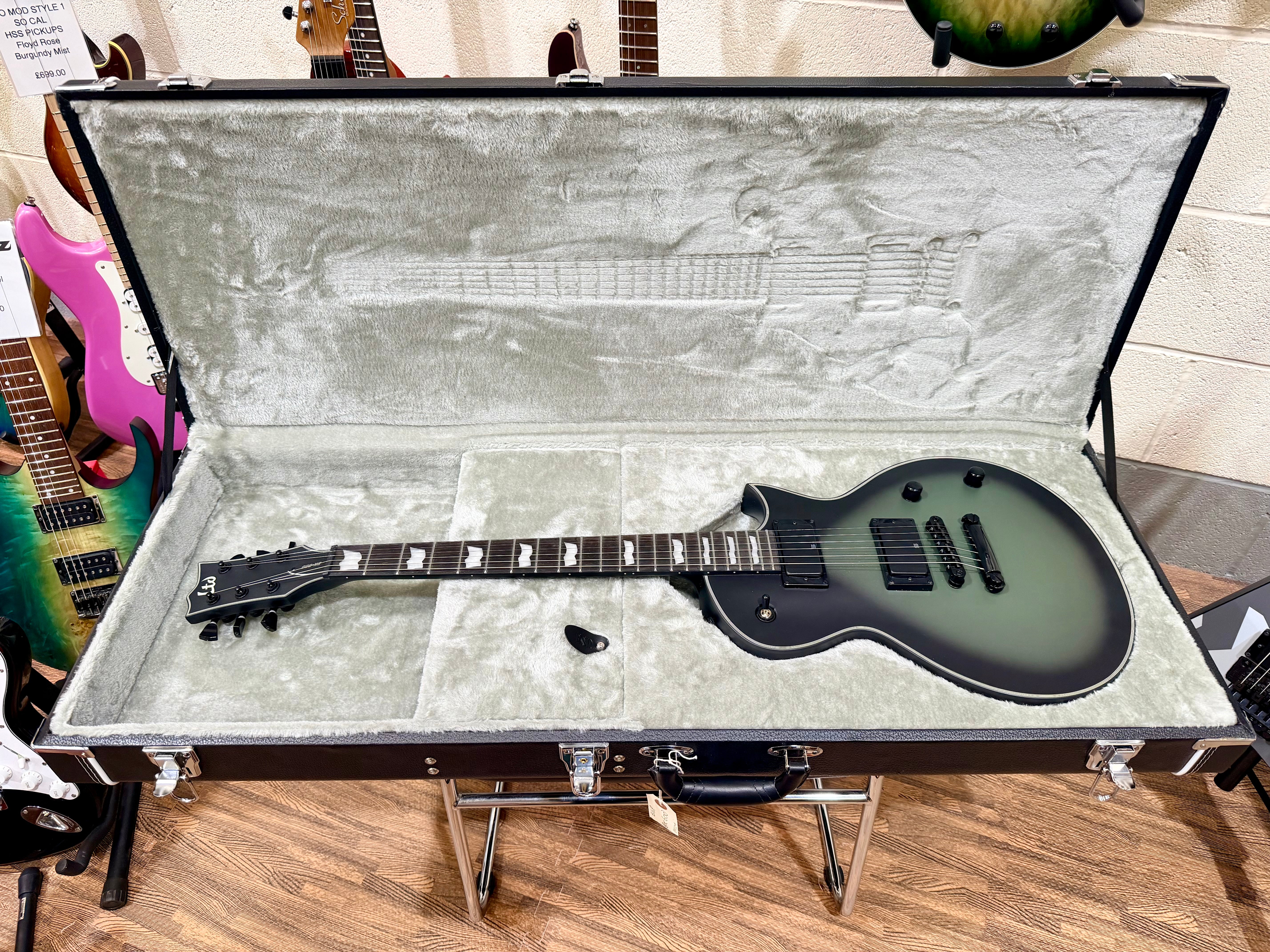 🔥MINT🔥 ESP LTD BK-600 Bill Kelliher Signature~ Military Green Sunburst Satin!