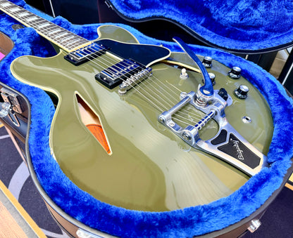 ⚡️2023⚡️ Epiphone Shinichi Ubukata ES-355 Olive Drab~ Inspired By Gibson Custom!