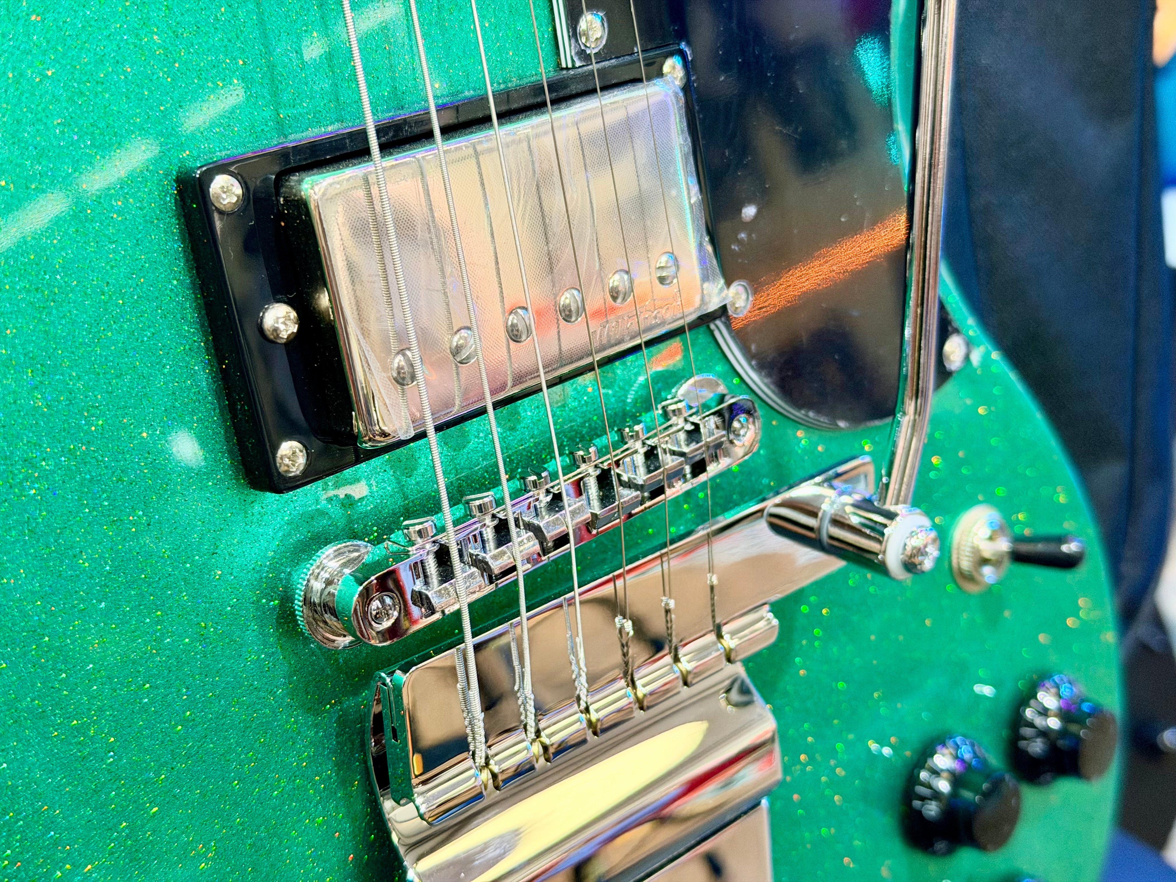 🔥2025 LTD🔥 Vintage VS6 30th Anniversary Model~ Green Metalflake~ Vibrola + Bag