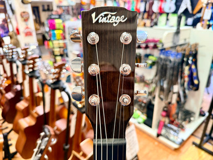 ✨NEW✨ Vintage Pacific Coast VEC300CA Electro-Acoustic Guitar~ Cappuccino Burst!