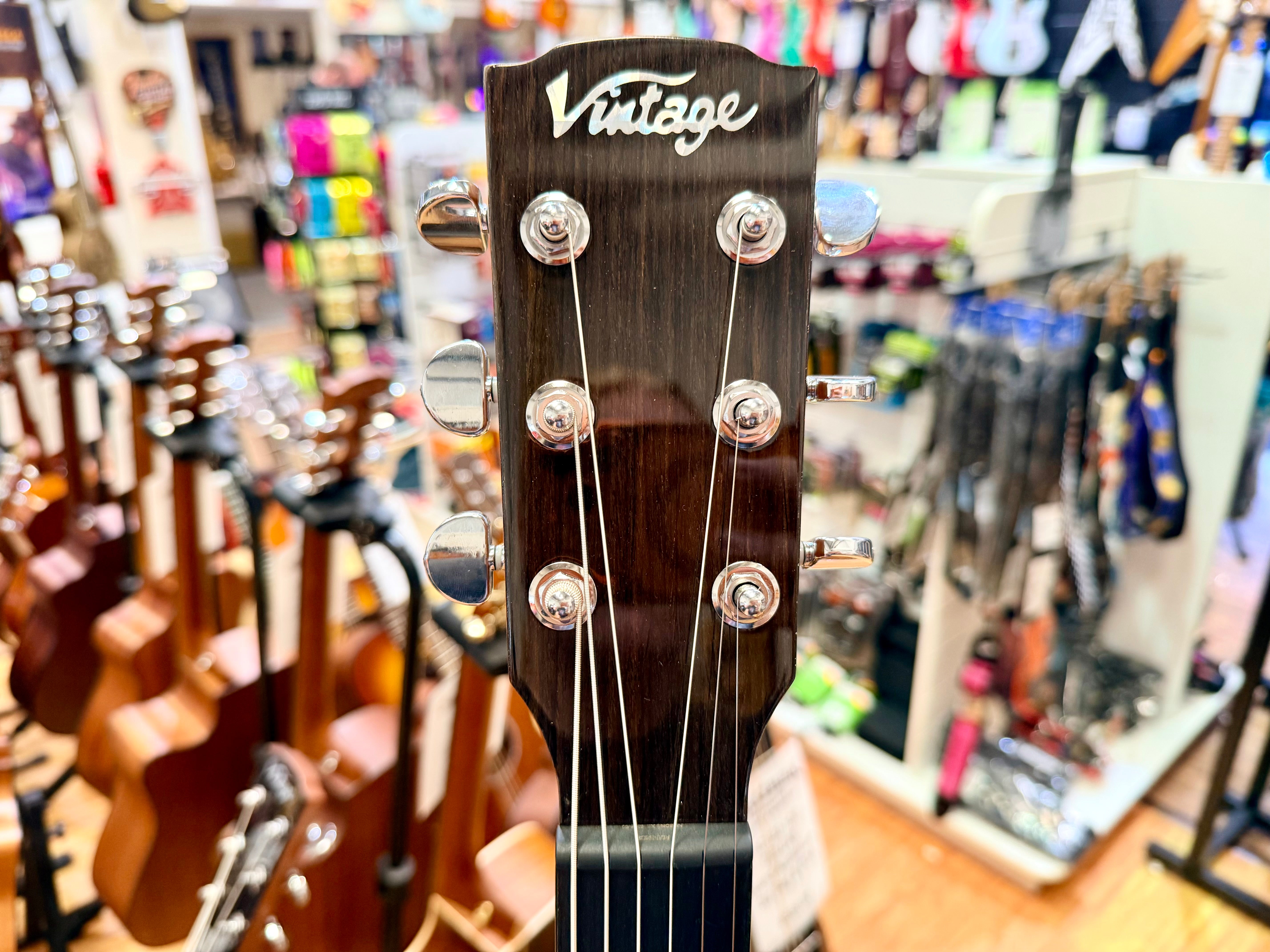 ✨NEW✨ Vintage Pacific Coast VEC300CA Electro-Acoustic Guitar~ Cappuccino Burst!