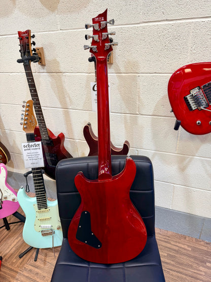 🔥UPGRADED🔥 Harley Benton CST-24 Deluxe~ Black Cherry Flame~ Bare Knuckle P’ups