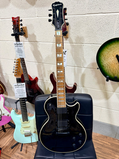 🔥2018🔥 Epiphone Les Paul Prophecy Custom Plus EX~ Midnight Ebony~ EMG P’Ups