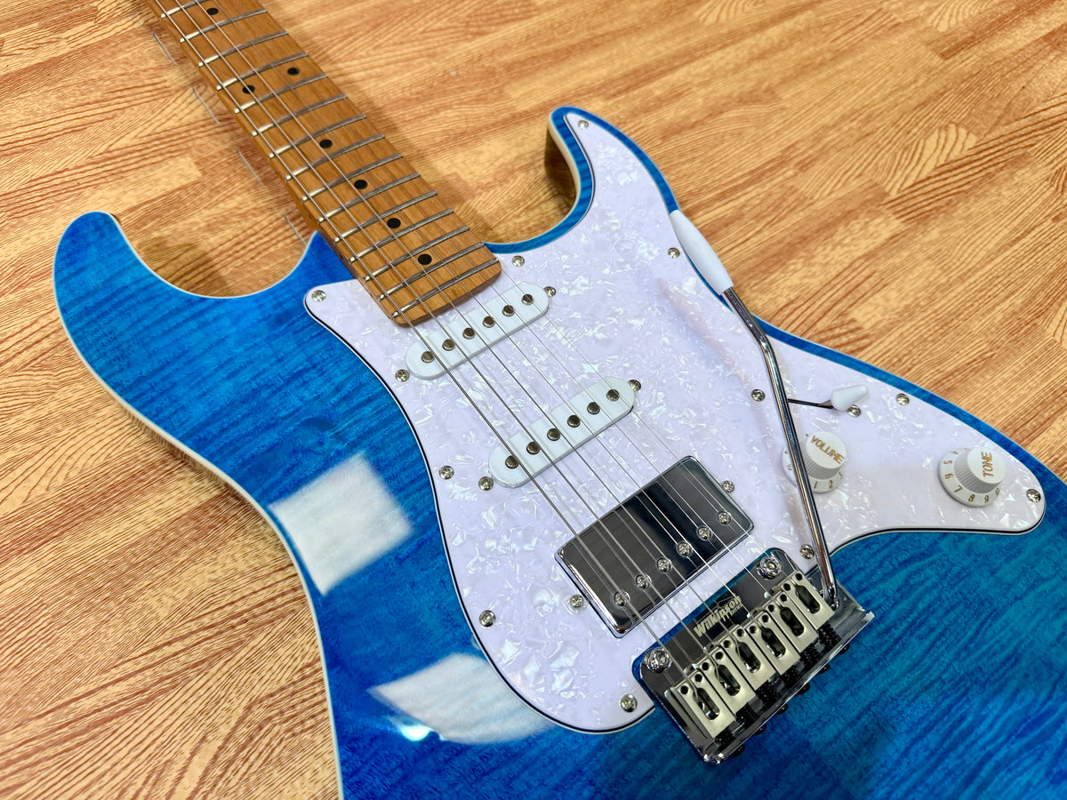 ⚡️NEW⚡️ JET JS-450 Flamed Ocean Blue Electric Guitar~ HSS Flame Top Strat~ 2026!