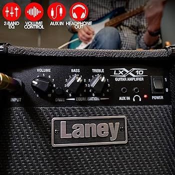 🔥NEW🔥Laney LX Series LX10~ Guitar Combo Practice Amp 10w~ Black