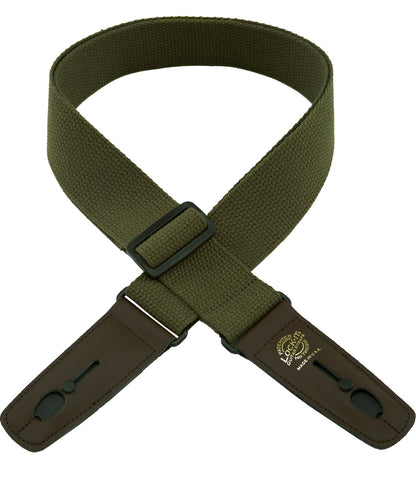Lock-It Guitar Strap Cotton Series- Olive