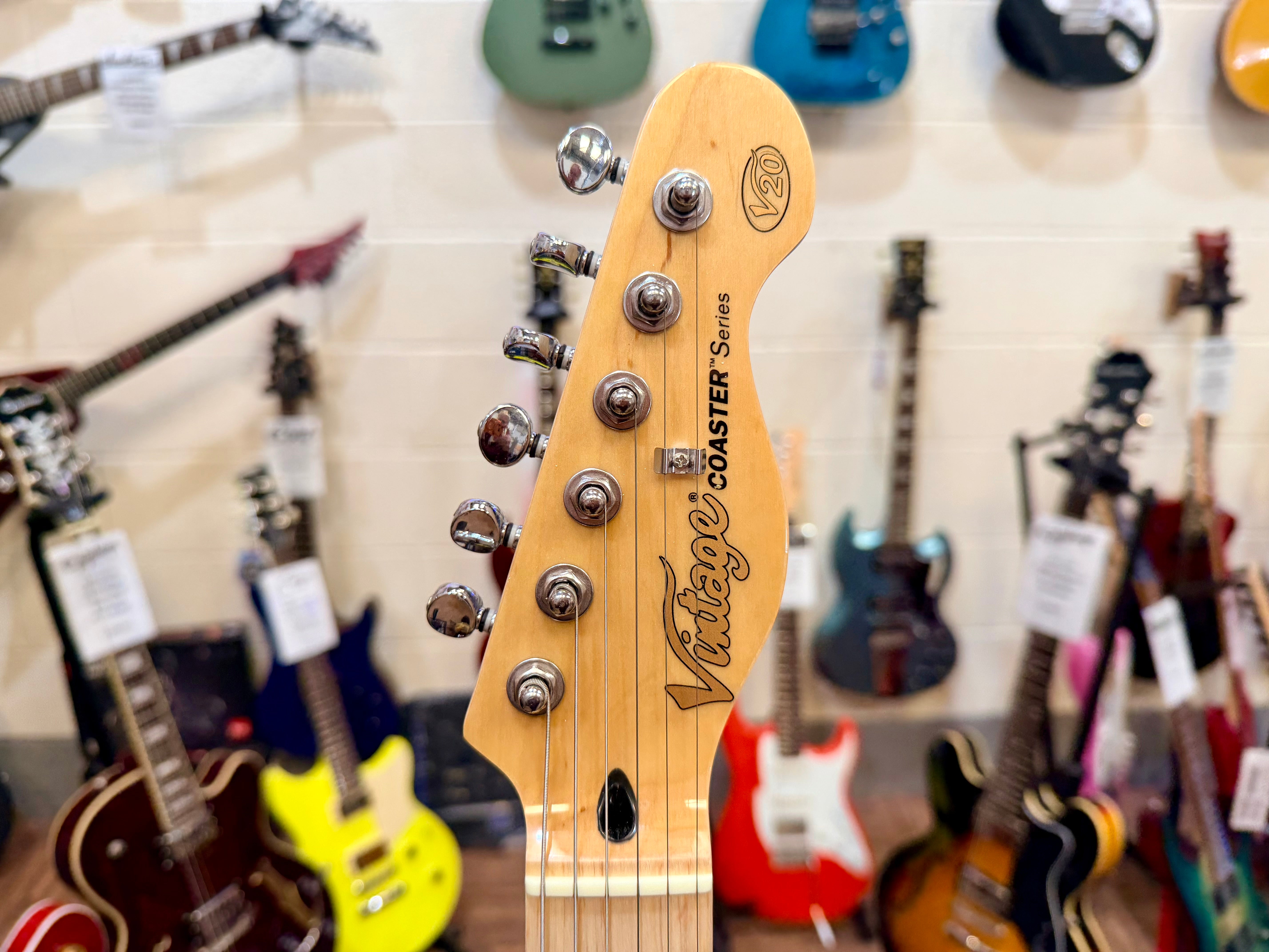 🌟B-STOCK🌟 Vintage V20 Maple Coaster Electric Guitar~ Butterscotch~ Telecaster!