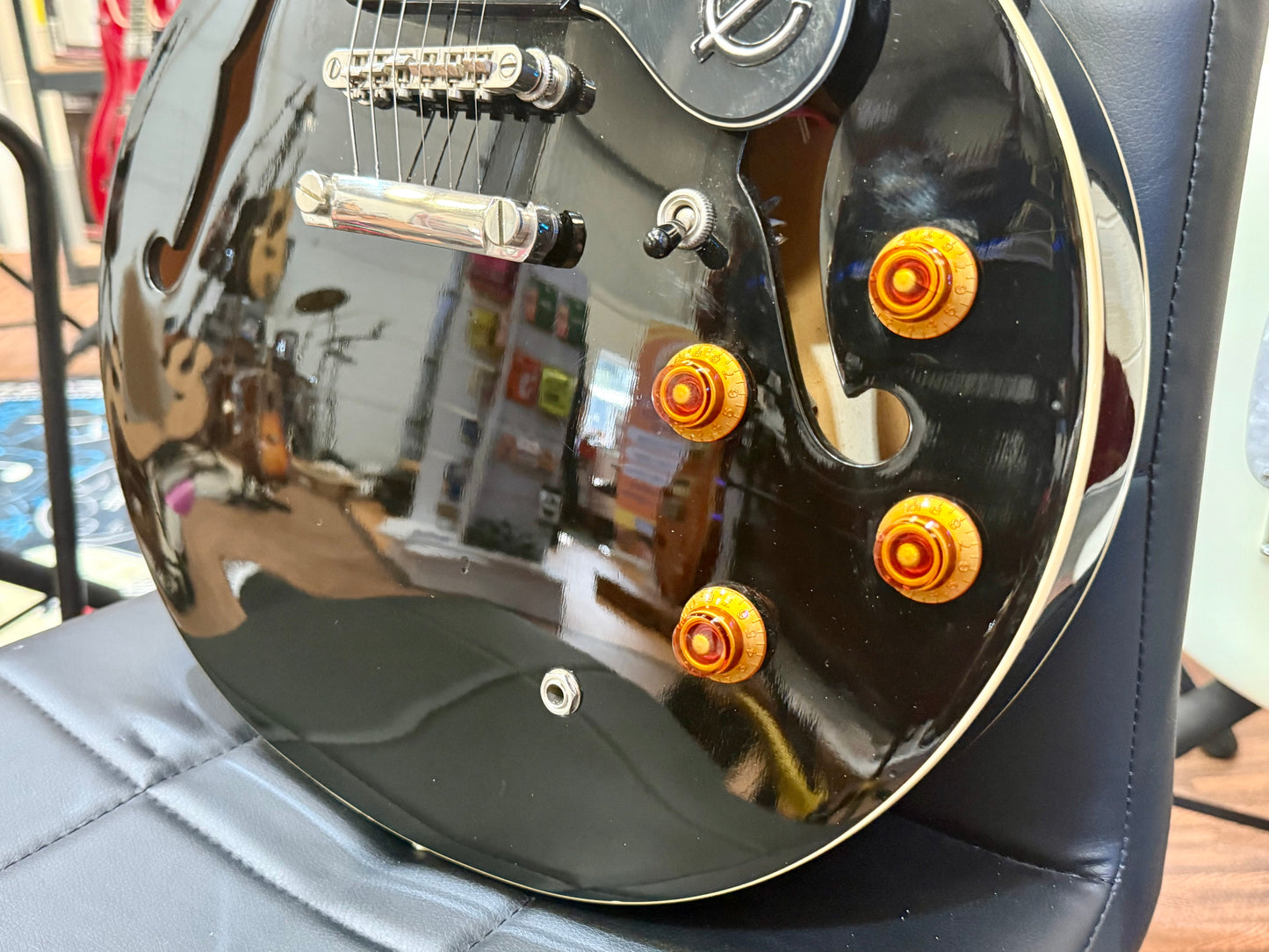 🌟2010🌟 Epiphone ES-335 Dot EB~ Ebony Black Hollow-Body!