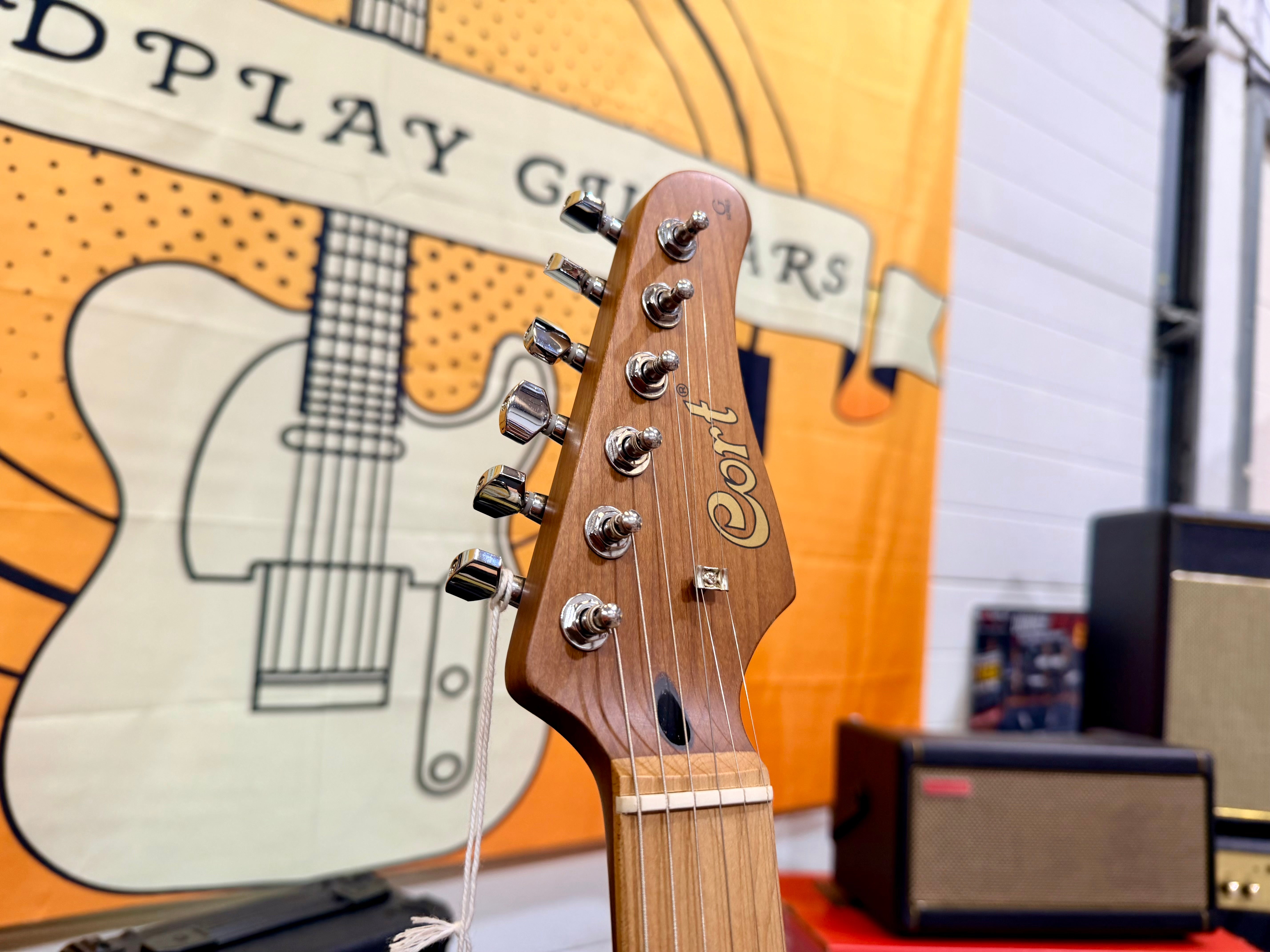🌟 NEW Cort G200SE Vintage White Electric Guitar~ Roasted Maple Neck 🌟