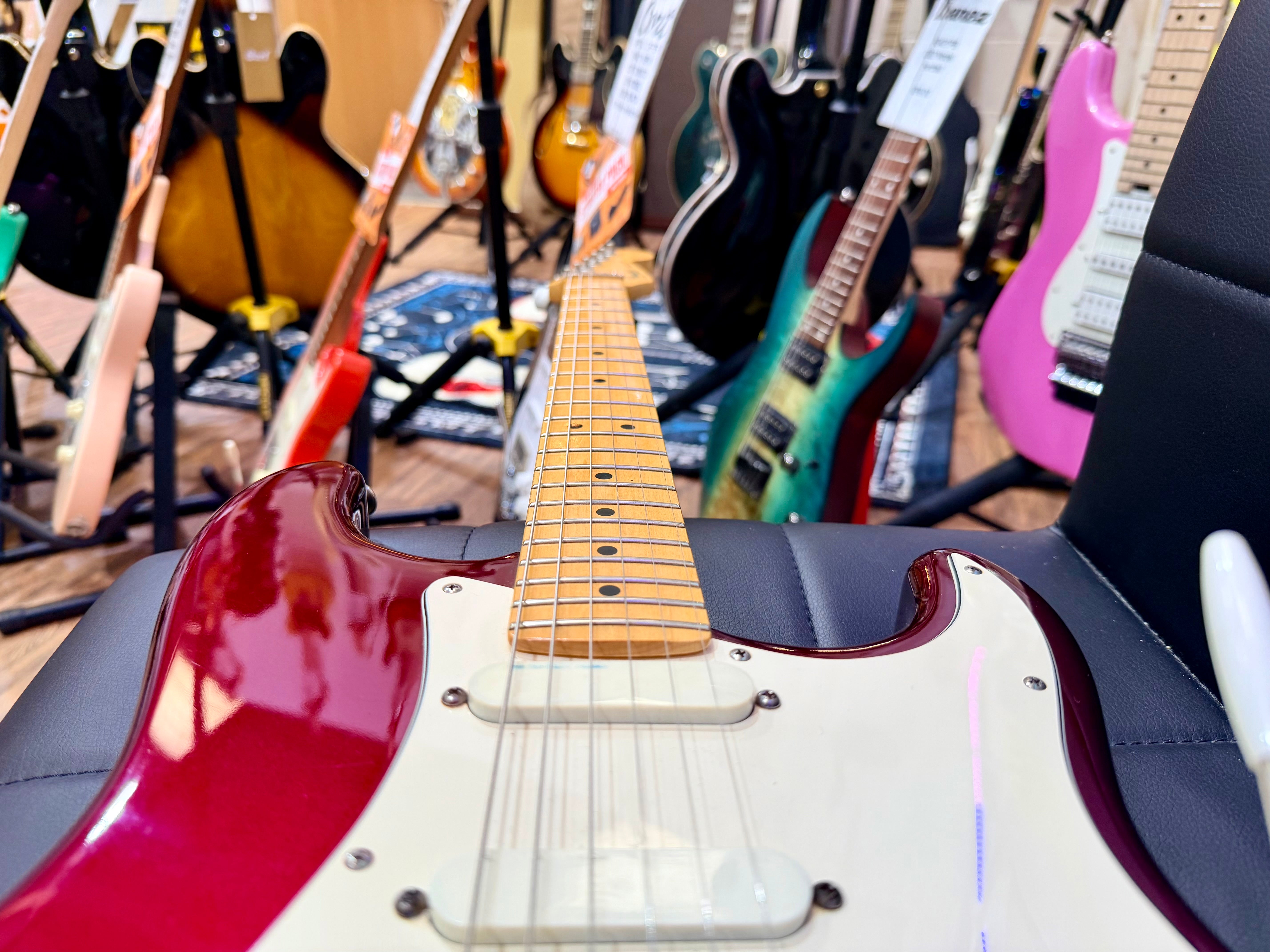 ✨1989 USA✨ Fender American Stratocaster Plus Deluxe~ Midnight Wine~ Lace Sensor