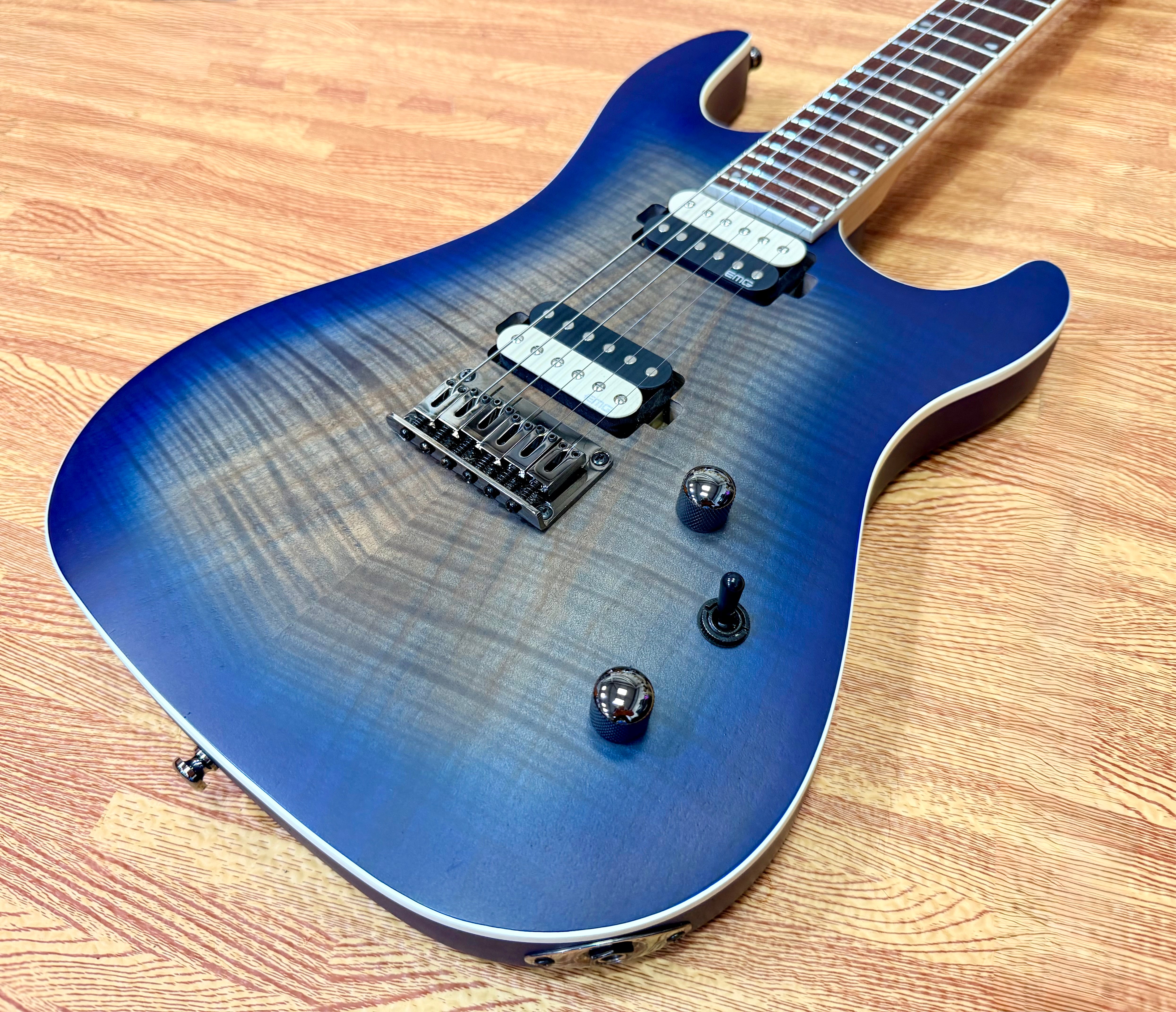 🔥 2023 🔥 Cort KX300 Electric Guitar~ Open Pore Cobalt Blue Burst~ EMG Pickups!