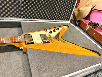 🔥2003 RARE🔥 Epiphone Korina Flying V ’58 Reissue~ Unsung Korea + Flight Case!