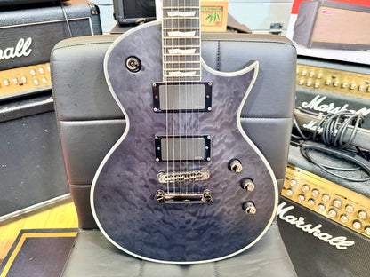 🔥MINT🔥 ESP LTD EC-401QM See Thru Black Satin~ EMG 81/60 Electric Guitar~ 2021!
