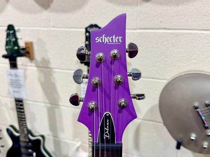 🔥NEW🔥 Schecter C-6 Deluxe~ Purple satin~ Diamond Pickups~ Electric Guitar!