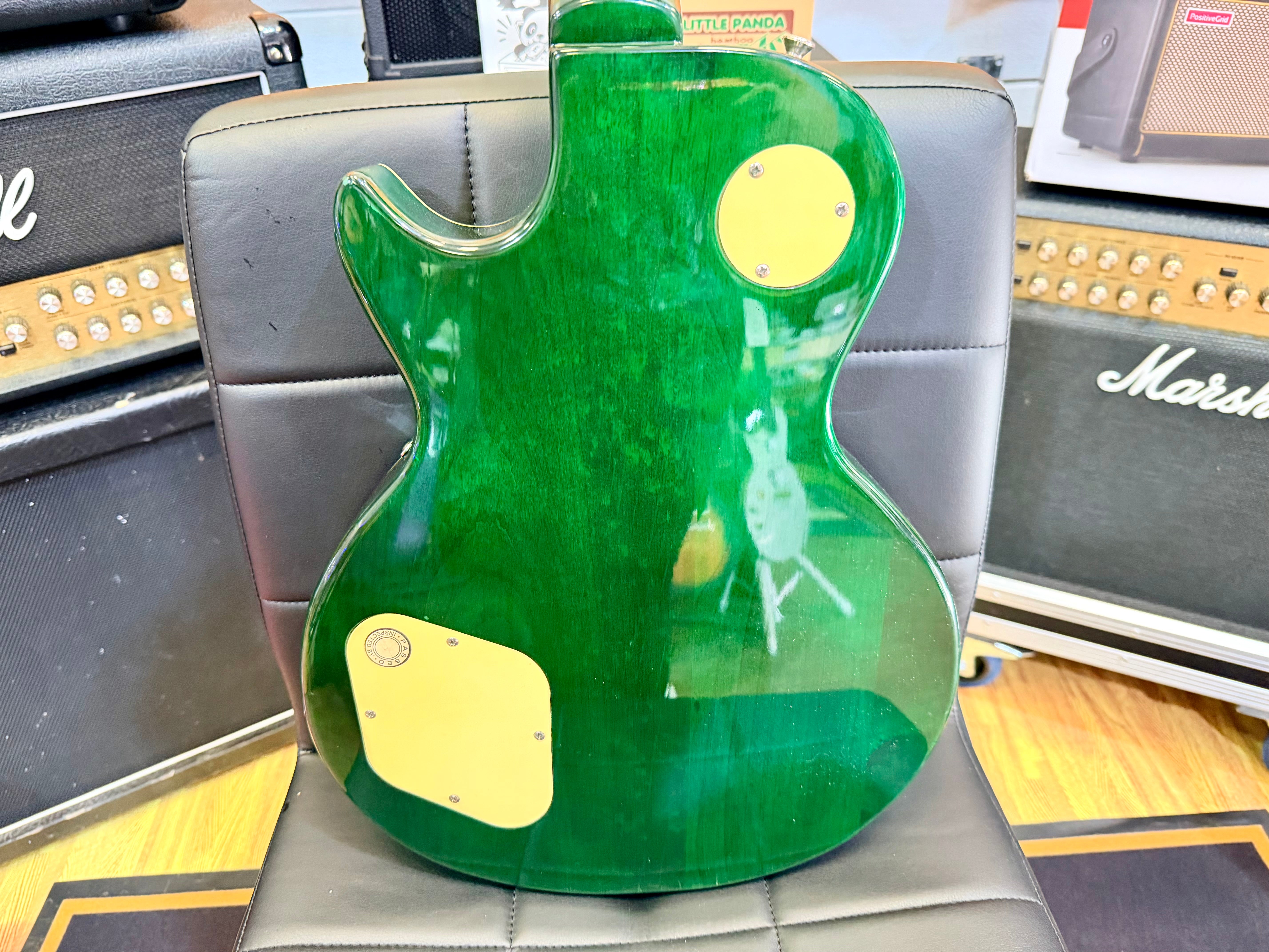 🔥1998🔥 Korean Epiphone Les Paul Standard~ Limited Edition Translucent Green!
