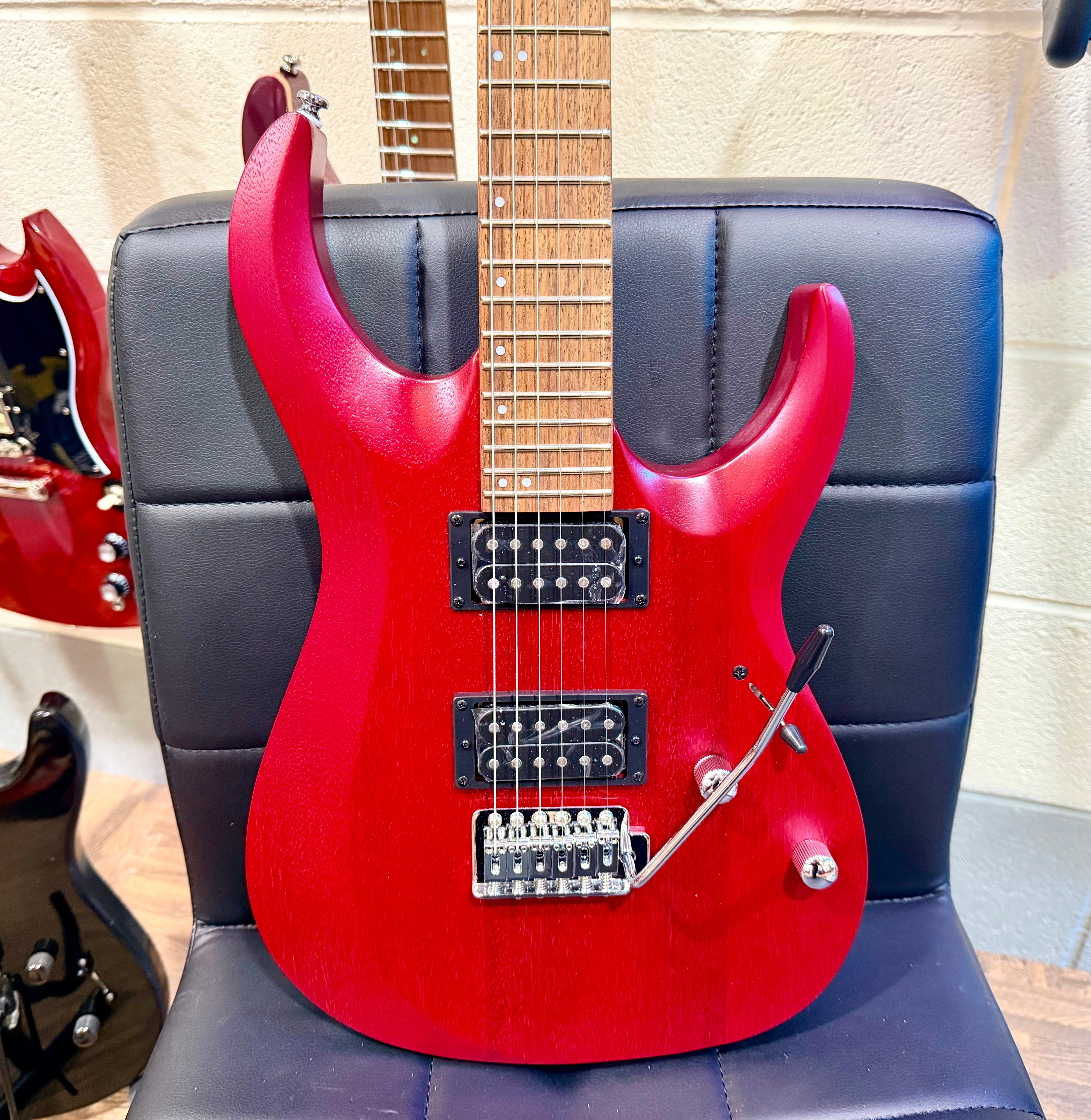 🎸NEW🎸 Cort X100 Electric Guitar~ Open Pore Black/Red Cherry~ 2025 Model!