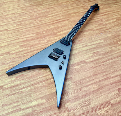 ⚡️NEW⚡️ Spira V-400 Satin Black Electric Guitar~ HH Locking Tuners~ Flying V!