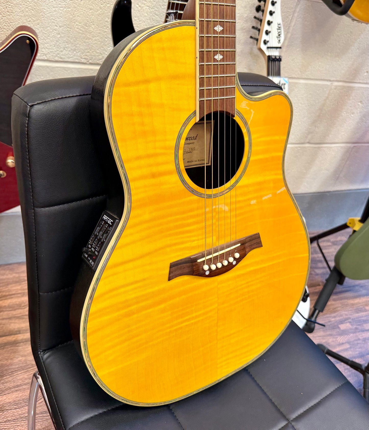 🎸ROUNDBACK🎸 Tanglewood Odyssey TMO-7 Bowl Back Electro-Acoustic Guitar~Natural