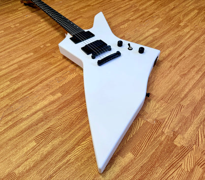 ⚡️NEW⚡️ Spira X-400 Satin White Offset Explorer Electric Guitar HH~ Roasted Neck